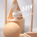 Cube photography prop, trapezoidal hollow geometric photography ornament, photography background, minimalist photography prop. 