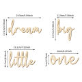 Dream Big Little One Wooden Wall Sign Wall Stickers Wood Phrase Display Wall Art for Boys and Girls' Room Wooden Decoration. 