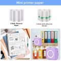 10 Rolls Mini Thermal Printer Sticker Paper,Photo Printer Thermal Paper Rolls Instant Camera Refill Paper, Mini Printer Sticker. 