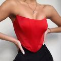 Sleeveless Off Shoulder Fashion Corset Crop Tops Vest Female Underwear Backless Bustier Top Solid.