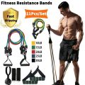11PCS Exercise Resistance Band – Power Fitness Bands Set for Home & Gym. 