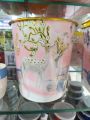 beautifull dustbin 1pcs goal and square shape fancy dustbins recycle bin. 