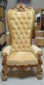 Golden High Back Chair with coffee table.. 