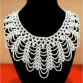 Pearl Beaded Lace Trim Collar Ribbons Women Necklace Jewelry for Clothes Wedding Dress. 