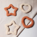 Food Grade Silicone Heart Teether New Baby Teething Toy Silicone Teether for Infant Relief Comfortable Chew Toy.