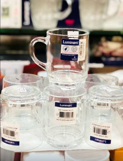 LUMINARC HIGH QUALITY TEMP STACKABLE TEA MUG 6 Pcs