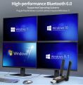 200M USB Bluetooth 6.0 Adapter for PC Wireless Mouse Keyboard Music Headset Bluetooth Transmitter Driver Free for Win8.1/10/11. 