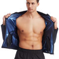 Vensslim Men Sauna Sweat Suit Zipper Waist Trainer Slimming Tops with Packet Fat Burner Body Shaper Belly Trimmer Slim Corset. 