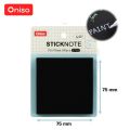 Self-adhesive black note paper 3x3 and 3x4 inches 100 sheets (75 GSM thick) oniso brand, firmly attached, not discarded index note, self-adhesive note, oni-6752 version, black sticky note. 