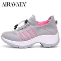 Women Walking Shoes Breathable Fly Weaving Sneakers Non Slip Casual Shoes 7 Color Size 35-45. 