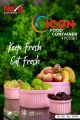 Icon Food Containers 4 Pcs Set Unbreakable. 