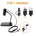 1000X 3 in 1 Digital Microscope Camera Portable Electronic Microscope For Soldering LED Magnifier Type-C USB Charge Magnifier. 