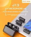 J13 Wireless Lavalier Microphone with Charging Case,Dual Lapel Microphone,Clip On Mic for Android - Microphone
4in1. 