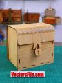Laser Cut Wooden Jewelry Box Makeup Box Jewellery Box CDR and DXF File. 