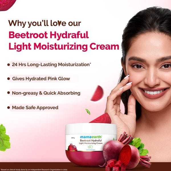 Mamaearth Beetroot Hydraful Light Moisturizing Cream