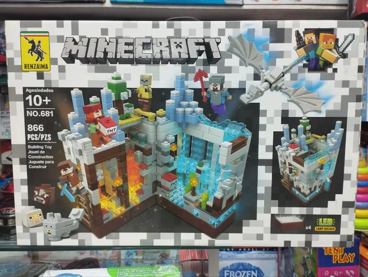 MineCraft The Snow Cave Building Blocks Mini Figures Toys with LED ...