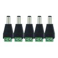 5 Pcs 12V 5.5mm DC Power Male Plug Jack Adapter Connector Plug for CCTV Camera and multipurpose Male jack 5.5x2.1mm. 