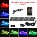 Car Interior Light Ambient Light with USB Cigarette Decorative Lamps RGB Car Footwell Light with Remote/Voice Control. 
