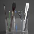 Transparent Makeup Brush Organizer, Makeup Storage Tray, Bathroom Drawer Makeup Organizer, 3 Slot Acrylic Makeup Brush Organizer. 