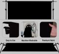Black Photography Backdrop 7×14 FT – High Density Polyester Studio Background Cloth for Portrait,YouTube Video & Photoshoot.