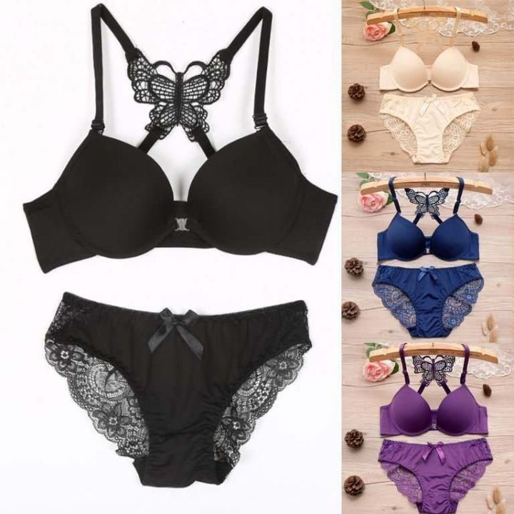 Butterfly Bra and Panty Set for Women/  Stylish Underwear Set