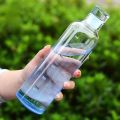 500ml Glass Bottle With Time Marker Cover For Water Drinks Transparent Milk Juice Simple Cup Birthday Gift. 