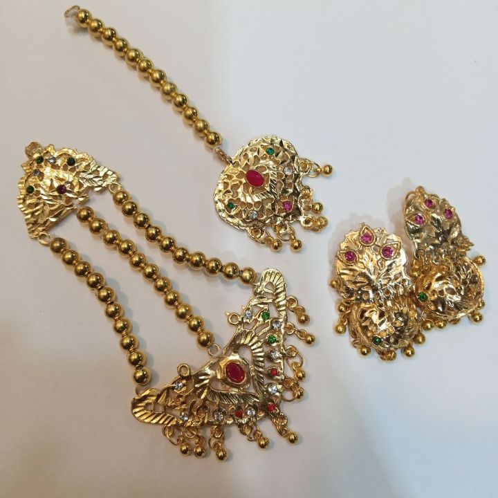 5%20lari%20Dhuri%20with%20Jhumar%20Jhumki%20&%20Tikka,%20Dhuri%20Set%20-%20Image%203