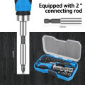 34/44 PCS Multifunction Screwdriver Ratchet Bit Kit One Word Cross Hexagon Screwdriver Small Screwdriver Socket Head Set. 