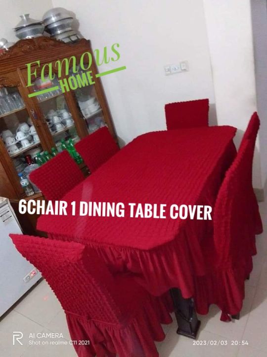 New unique design fashionble regular sizeTurkey elastic matchings 6 chair &1 dining table cover from famous home