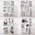 Vintage Digital English Clear Silicone Stamps for Card Making Material Scrapbooking Planner Journaling Transparent Rubber Stamp. 