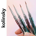 1Pc Metal Handle Kolinsky Nail Liner Brush Nail Painting Pen Acrylic UV Gel Brushes Crystal Manicure Tool Nail Brush pen gpt. 