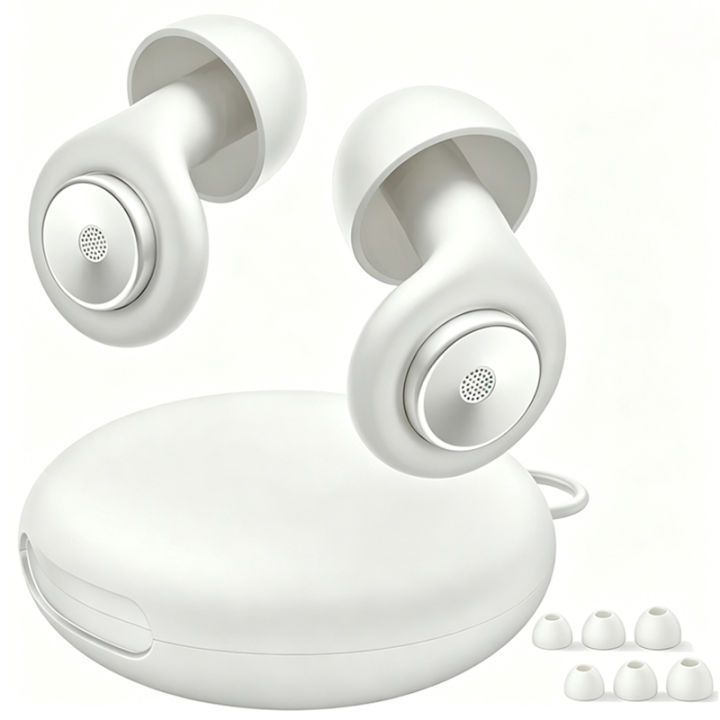 HT001-Ear Plugs for Sleeping Noise Cancelling 56dB,Reusable Silicone Earplugs Strong Sound Insulation,Multiple Sizes of Ear Caps