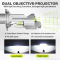 Dual Lens H4 LED Headlight Mini Projector Lens LED H4 Auto Lamp Automobile Headlight Hi/Low Beam Light 140W 30000LM Plug& Play. 