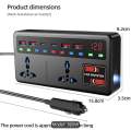 Car Inverter, 12V|24V to 110V/220V, High-Power Fast Charging, Universal Socket extension plugs for Cars/Trucks, 4 USB 2 PD Fast charging Power Converter with Voltage Display, 200W, Suitable for Mobile Phones, Computers, Etc. 