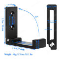Folding Wall Hook Hidden Robe Towel Coat Hook Aluminum Alloy Hook for Home Kitchen Bathroom Black Sliver Towel Hanger. 