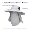 Adjustable Outdoor Fishing Cap With Face Mask Sunscreen UV Protection Breathable Foldable Men Women Hiking Camping Casual Hats.