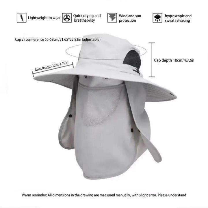 Adjustable%20Outdoor%20Fishing%20Cap%20With%20Face%20Mask%20Sunscreen%20UV%20Protection%20Breathable%20Foldable%20Men%20Women%20Hiking%20Camping%20Casual%20Hats%20-%20Image%207