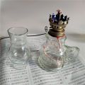 1/2 Pcs Retro Windproof Glass Lamp Mini Kerosene Oil Lamps with Handle for Indoor Use Emergency Lighting  Wedding Decor. 