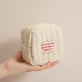 Korean Mini Cute Square Cosmetic Bag Women Portable Earphones Lipstick Sanitary Napkins Storage Pouch Small Makeup Zipper Bags.