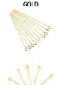 50 Pc golden colour Eye Head Pins findings for DIY Jewellry Making/ Jewellry making Accessories. 