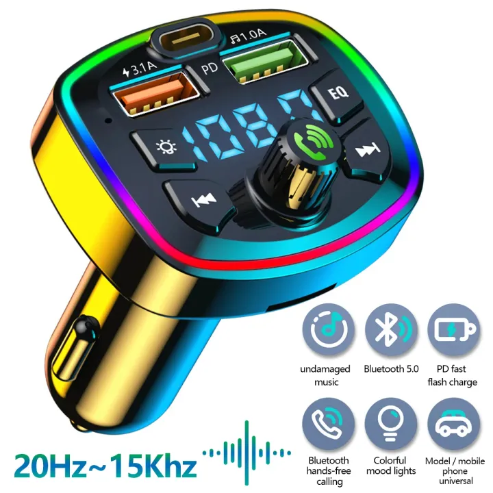 Car%20MP3%20Player%20Bluetooth%205.0%20FM%20Transmitter%20Handsfree%20Car%20Radio%20Modulator%20with%20Built-in%20Mic%20USB%20Quick%20Charge%20Adapter%20for%20Car%20-%20Image%205