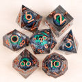 DND Dragon Eye Dice Liquid Core Dice Set Resin Edged Dice For Dungeons and Dragons Polyhedral D&D Dice Handmade D and D.