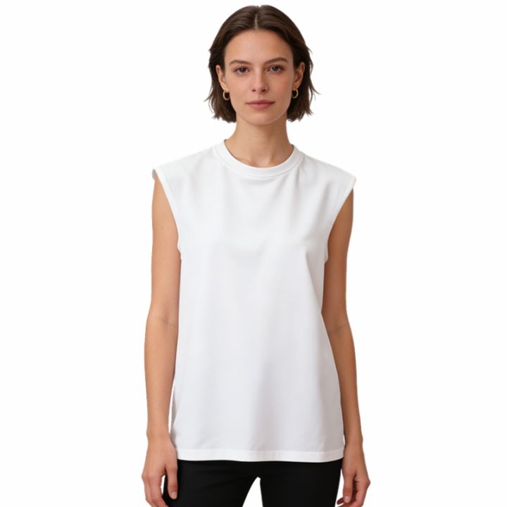Womens Clothing Sleeveless T-shirt Summer Loose Fit Vest O-Neck Tank Top Comfortable Skin-Friendly Flattering For Everyday Style