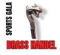 Brass Handle Walking Wood Sticks / Old Man Walking Support. 
