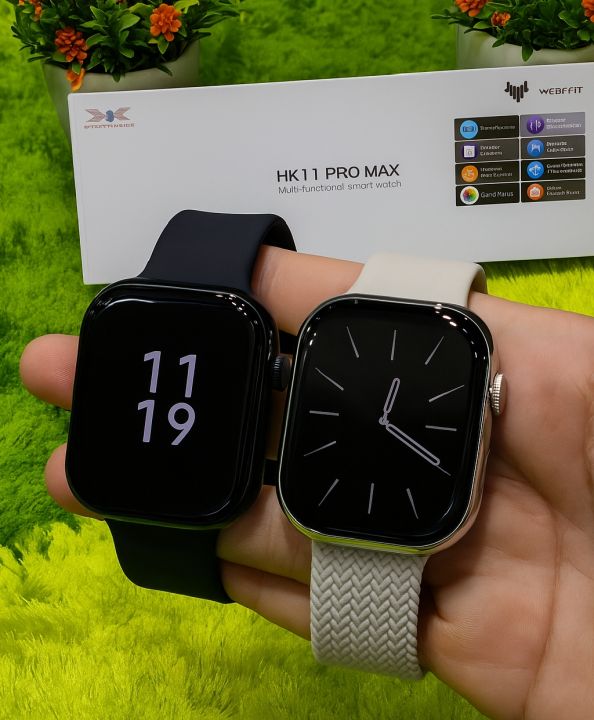 HK11 Pro Max 8th Gen+ Series11 Smart Watch 4GB ROM Super Amouled display Full Touch Screen, Fitness Tracker & Multi-Functional Features**
