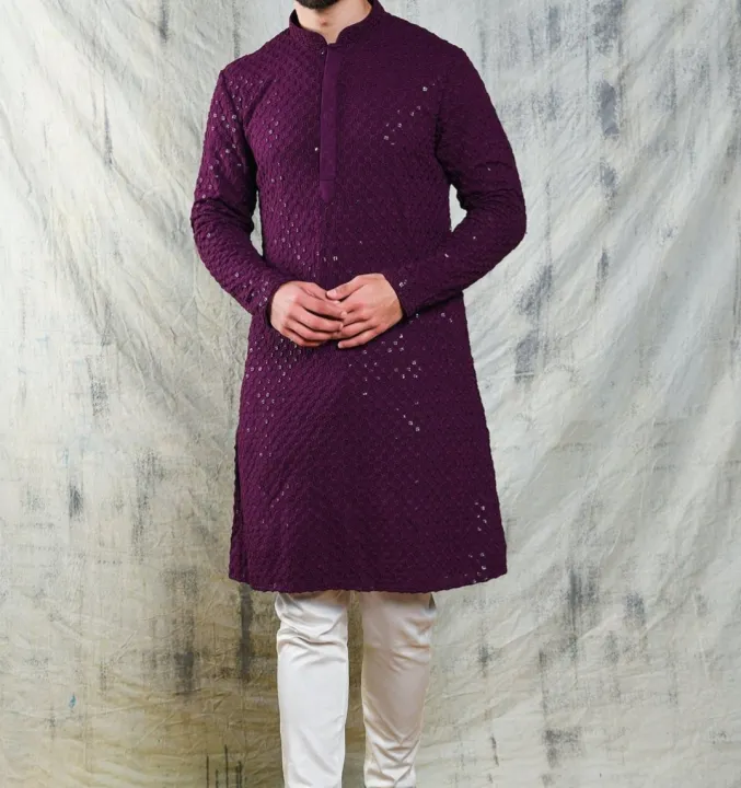 Embroidery%20Work%20Pure%20Cotton%20Kurta%20Pajama%20Set%20%7C%7C%20Kurtha%20Suruwal%20Set%20For%20Mens%20-%20Image%207