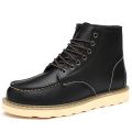 Winter Warm Men Boots Leather Mens Snow Boots with Fur Handmade Waterproof Male Ankle Boots No-slip High Top Male Work Shoes. 
