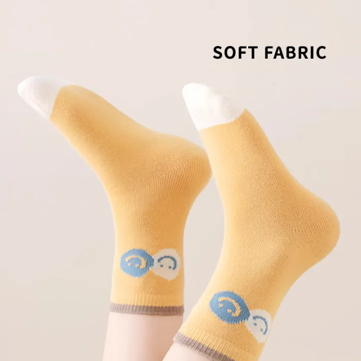 5%20Pairs%20Cotton%20Solid%20Kids%20Boys%20Half%20Socks%20Letter%20Smiling%20Pattern%20%20Comfotable%20Sweat%20Absorbing%20Elastic%20Socks%20for%20Children%20Girls%20-%20Image%202