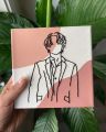 Bts jeon jungkook acrylic embroidery wall canvas for wall decoration.