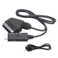 SCART to HDMI-compatible Converter Cable Video Audio Converter Adapter Scart in HDM Out Suport 720P/1080P Switch for HDTV DVD.